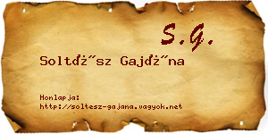 Soltész Gajána névjegykártya